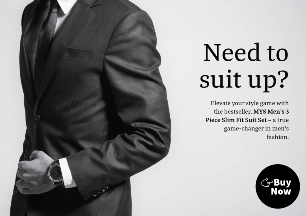 Need To Suit Up? MYS Men's 3 Piece Slim Fit Suit Set is a bestseller!